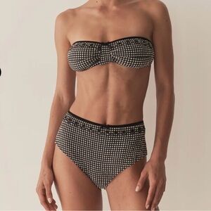 Doen Azeline Bikini Top and Azure Bikini Bottom in La Maddalena Gingham Set